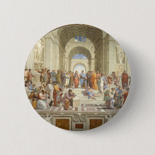 Badge Rond 5 Cm École d'Athènes (Devant)