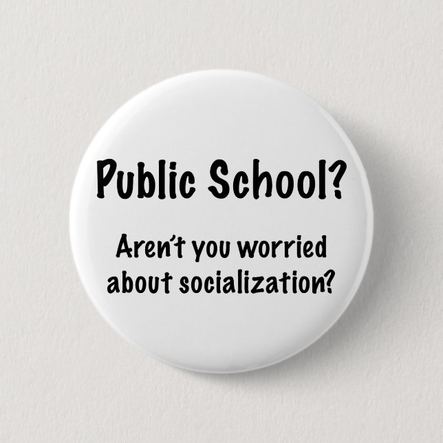 Badge Rond 5 Cm École d'Etat ? Bouton (Devant)