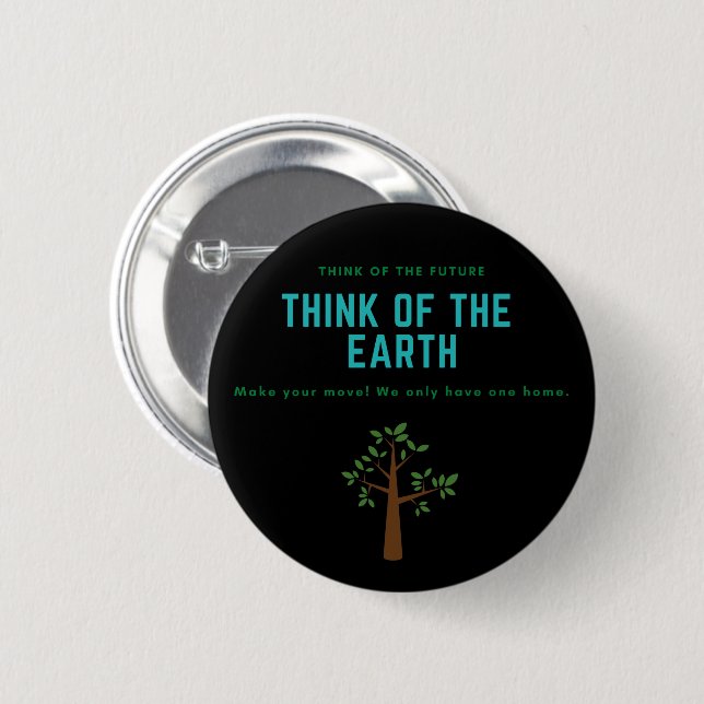 Badge Rond 5 Cm écologie de l'environnement du recyclage (Devant & derrière)