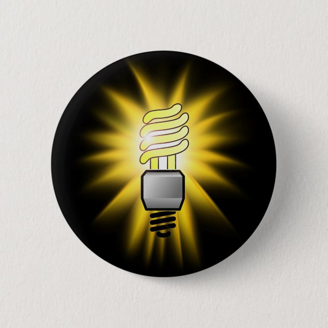 Badge Rond 5 Cm Économie d'énergie - Une idée brillante (Devant)