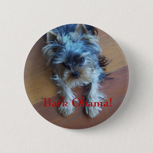 Badge Rond 5 Cm Écorce Obama ! (Devant)