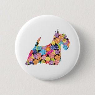 Badge Rond 5 Cm Écossais Terrier