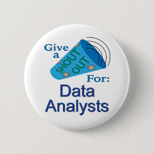 Badge Rond 5 Cm Écrire pour les analystes de données