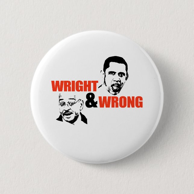 BADGE ROND 5 CM ÉCRITURE ET ERREUR / ANTI-OBAMA (Devant)