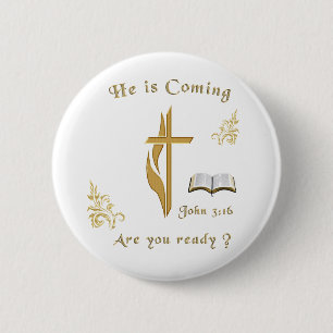 Badge Rond 5 Cm Écriture Jean 3:16