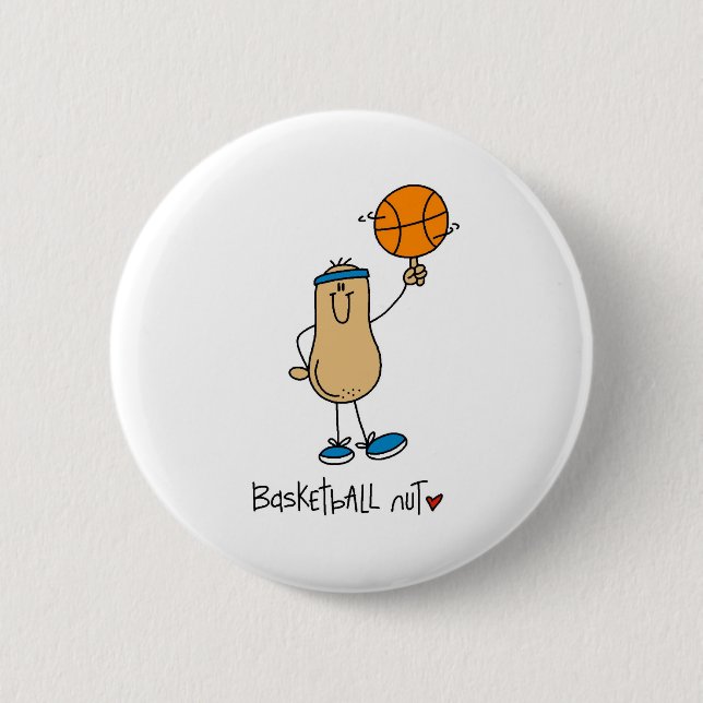 Badge Rond 5 Cm Écrou de basket-ball (Devant)