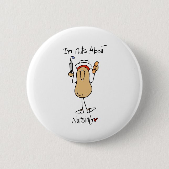 Badge Rond 5 Cm Écrous au sujet des soins (Devant)