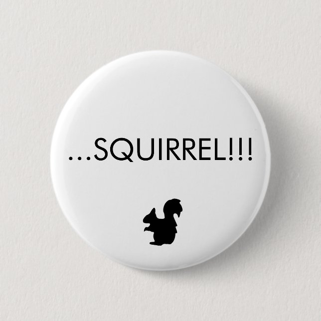 Badge Rond 5 Cm … ÉCUREUIL ! ! ! Bouton (Devant)