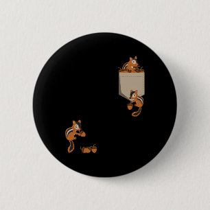 Badge Rond 5 Cm Écureuils Mignons Grimpeurs - Amoureux des Rongeur