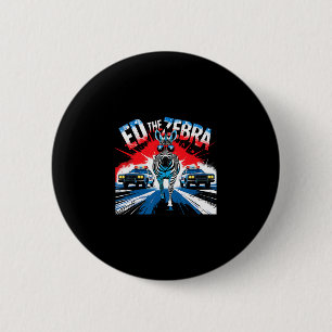 Badge Rond 5 Cm Ed Le Zèbre Drôle 2025 Aventure Rétro Vintage