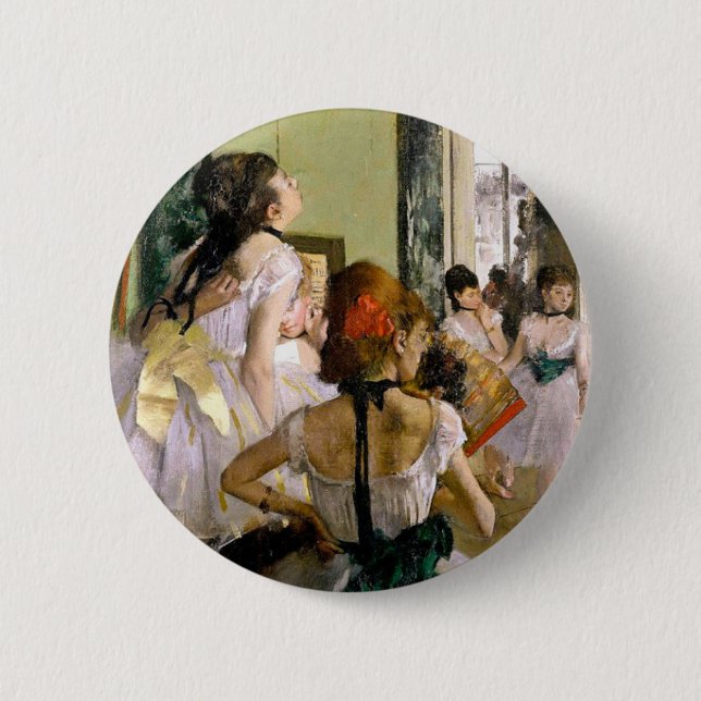 Badge Rond 5 Cm Edgar Degas La Classe Danse (Devant)