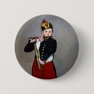 Badge Rond 5 Cm Edouard Manet - Le Fifre / Jeune flûtiste