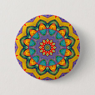 Badge Rond 5 Cm "Édredon en cristal de mandala "