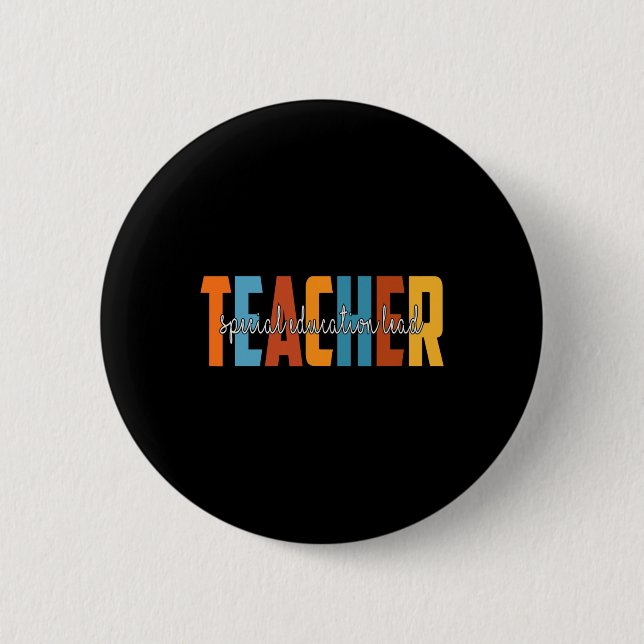 Badge Rond 5 Cm Éducation Spéciale Enseignant Principal Automne Am (Devant)