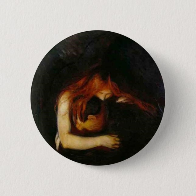 Badge Rond 5 Cm Edvard Munch - vampire (Devant)