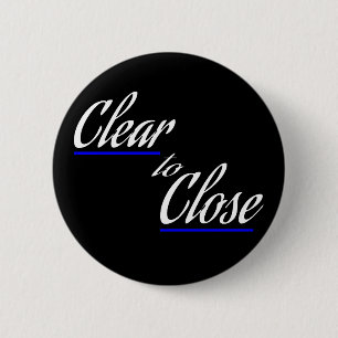 Badge Rond 5 Cm Effacer pour fermer le cadeau immobilier