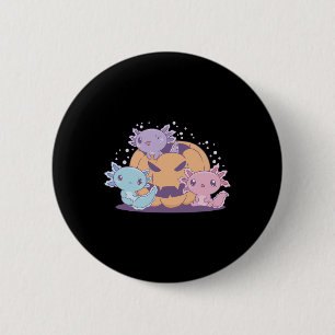 Badge Rond 5 Cm Éffrayant Axolotl'Halloween Costume Citrouille enf