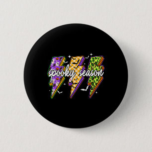 Badge Rond 5 Cm Éffrayant éclair Funny Halloween Éffrayante Seaso
