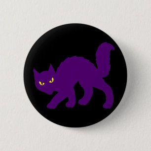 Badge Rond 5 Cm Éffrayant Halloween Kitty Chat mal effrayant