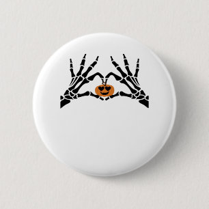 Badge Rond 5 Cm Éffrayante main coeur classique