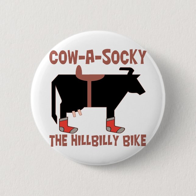 Badge Rond 5 Cm Effrayez un Socky (Devant)