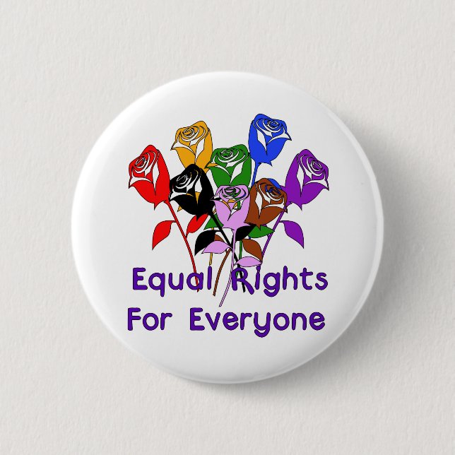 Badge Rond 5 Cm Égalité des droits (Devant)