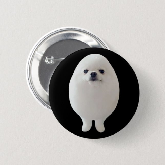 Badge Rond 5 Cm Egg Dog Meme Pin Button (Devant & derrière)
