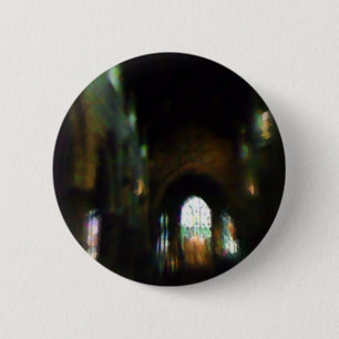 Badge Rond 5 Cm Église noire