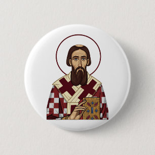 Badge Rond 5 Cm Église orthodoxe Saint-Sava d'Europe de l'Est 