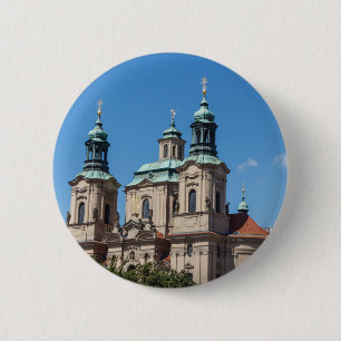 Badge Rond 5 Cm Eglise Saint Nicolas à Prague