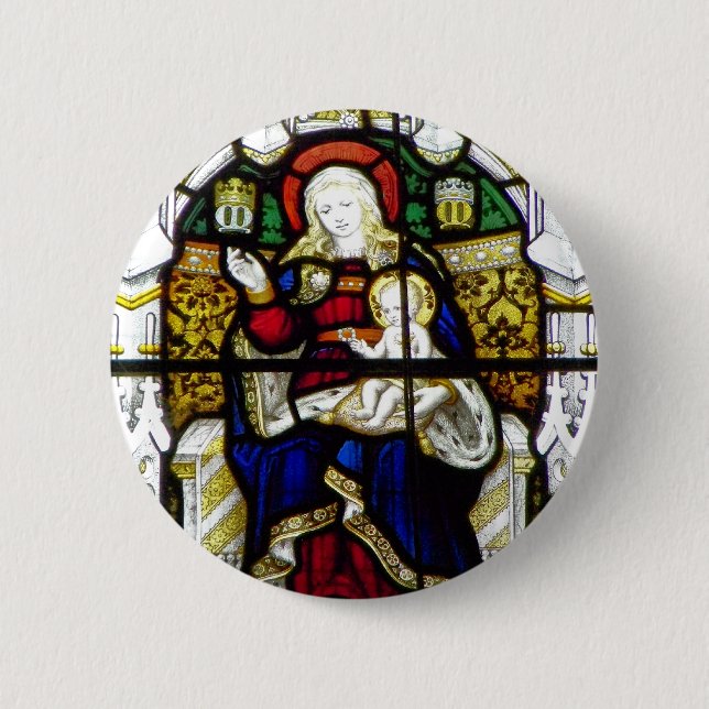 BADGE ROND 5 CM ÉGLISES WELSH UK (Devant)