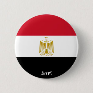 Badge Rond 5 Cm Égypte Drapeau charmant patriotique