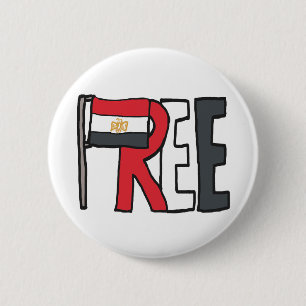 Badge Rond 5 Cm Egypte libre
