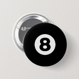 Badge Rond 5 Cm Eight Ball