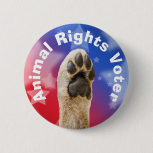 Badge Rond 5 Cm Électeur des droits des animaux