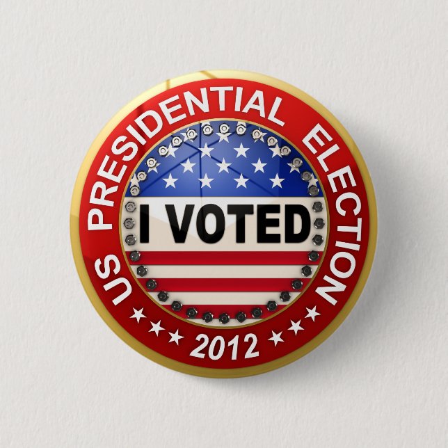 Badge Rond 5 Cm Élection présidentielle 2012 où j'ai votée (Devant)
