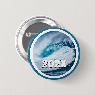 Badge Rond 5 Cm Élection présidentielle américaine Blue Wave