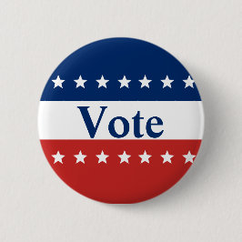 Badge Rond 5 Cm Élections bleues et blanches personnalisées (avec 