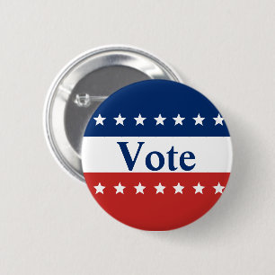 Badge Rond 5 Cm Élections bleues et blanches personnalisées (avec