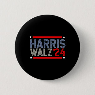 Badge Rond 5 Cm Élections Hommes Femmes Enfants Harris Waltz