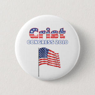 Badge Rond 5 Cm Élections patriotiques du drapeau américain 2010