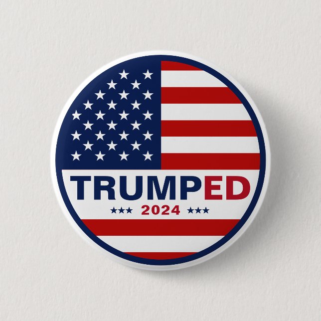 Badge Rond 5 Cm Élections présidentielles drapeaux américains de 2 (Devant)
