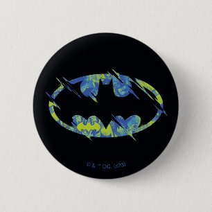 Badge Rond 5 Cm Electric Up Batman Symbol