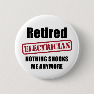 Badge Rond 5 Cm Électricien retraité (charme des USA)