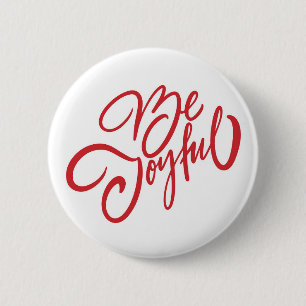 Badge Rond 5 Cm Elégant Be Joyful Holiday Design