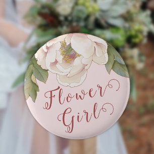 Badge Rond 5 Cm Élégant Bouton rose Peine rose Fleur Fleur Fleur B
