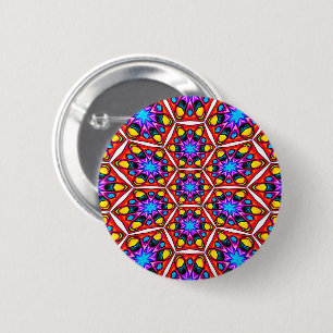 Badge Rond 5 Cm Élégant motif floral Abstrait