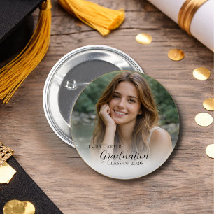 Badge Rond 5 Cm Elegant Photo Graduation Promotion 2026