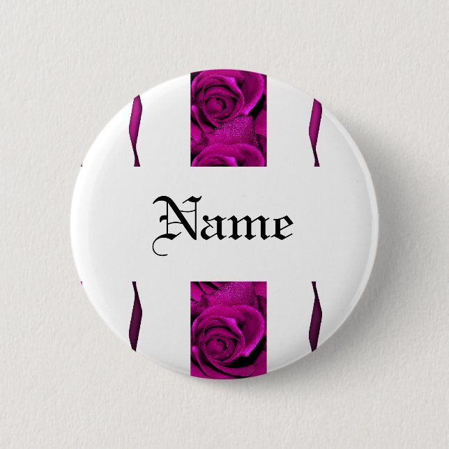 Badge Rond 5 Cm Élégant rose rose violet (Devant)