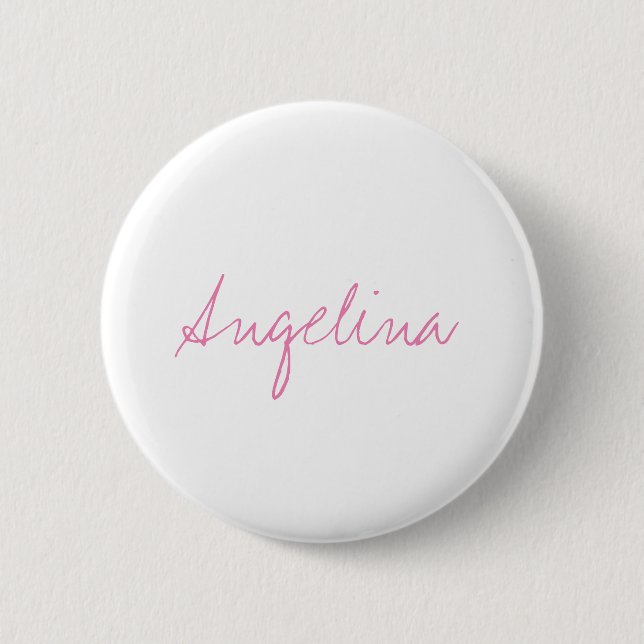 Badge Rond 5 Cm Élégant stylé tendance unique écriture manuscrite  (Devant)